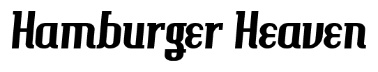 Hamburger Heaven font